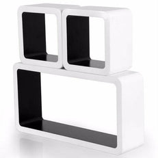 Wooden Artesania Grande Cube Floating Wall Shelves Set of 3 - WoodenTwist