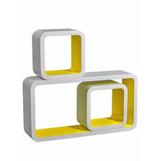 Wooden Artesania Grande Cube Floating Wall Shelves Set of 3 - WoodenTwist