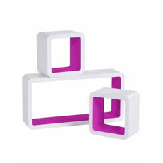 Wooden Artesania Grande Cube Floating Wall Shelves Set of 3 - WoodenTwist