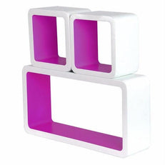 Wooden Artesania Grande Cube Floating Wall Shelves Set of 3 - WoodenTwist