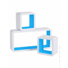 Wooden Artesania Grande Cube Floating Wall Shelves Set of 3 - WoodenTwist
