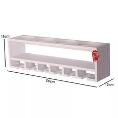 Unique Wooden Bottle Rack, 4 Bottles Holder Wall Shelves - WoodenTwist