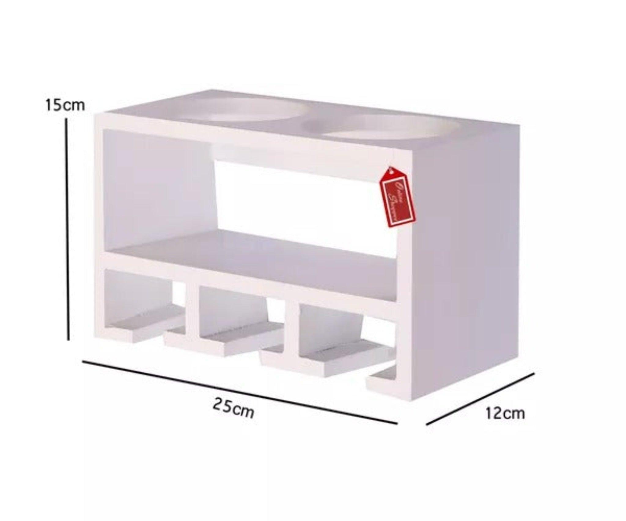 Unique Wooden Bottle Rack, 2 Bottles Holder Wall Shelves - WoodenTwist