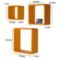 Square Nesting MDF Wall Shelves - WoodenTwist