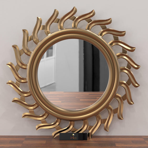 Subir Hand Carved Wall Mirror Frame - WoodenTwist