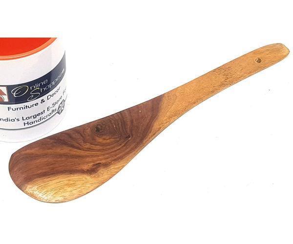 Wooden Nonstick Makhan Palta Spoons Set of 5, close-up