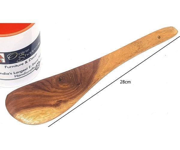 Wooden Nonstick Makhan Palta Spoons Set of 5, in kitchen use