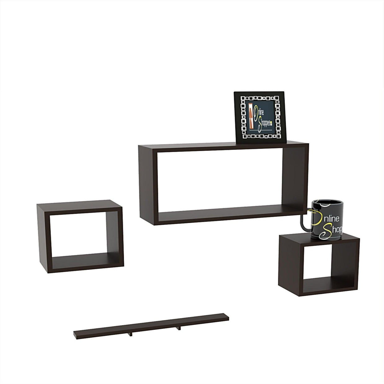Rafuf Wooden Floating Wall Shelf with 4 Shelves - WoodenTwist