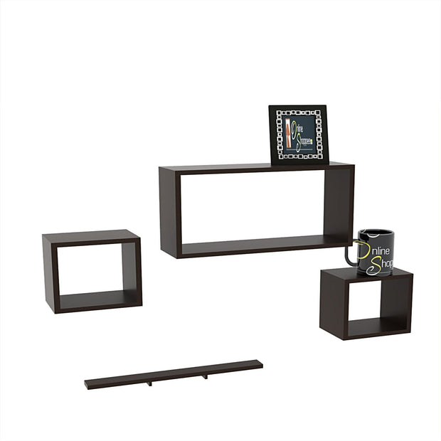 Rafuf Wooden Floating Wall Shelf with 4 Shelves - WoodenTwist