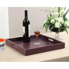 MDF wood serving tray in Blue colour