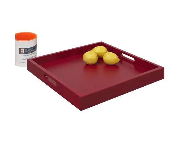 MDF wood tea and coffee serving tray - top view