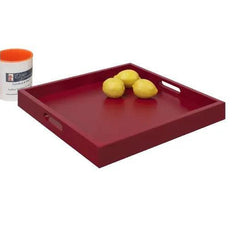 MDF wood tea and coffee serving tray - top view