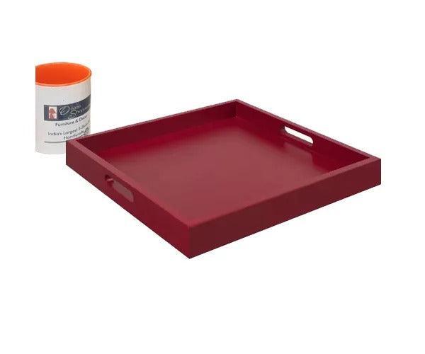 MDF wood tea and coffee serving tray with handles