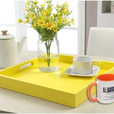 MDF wood serving tray styled on kitchen counter