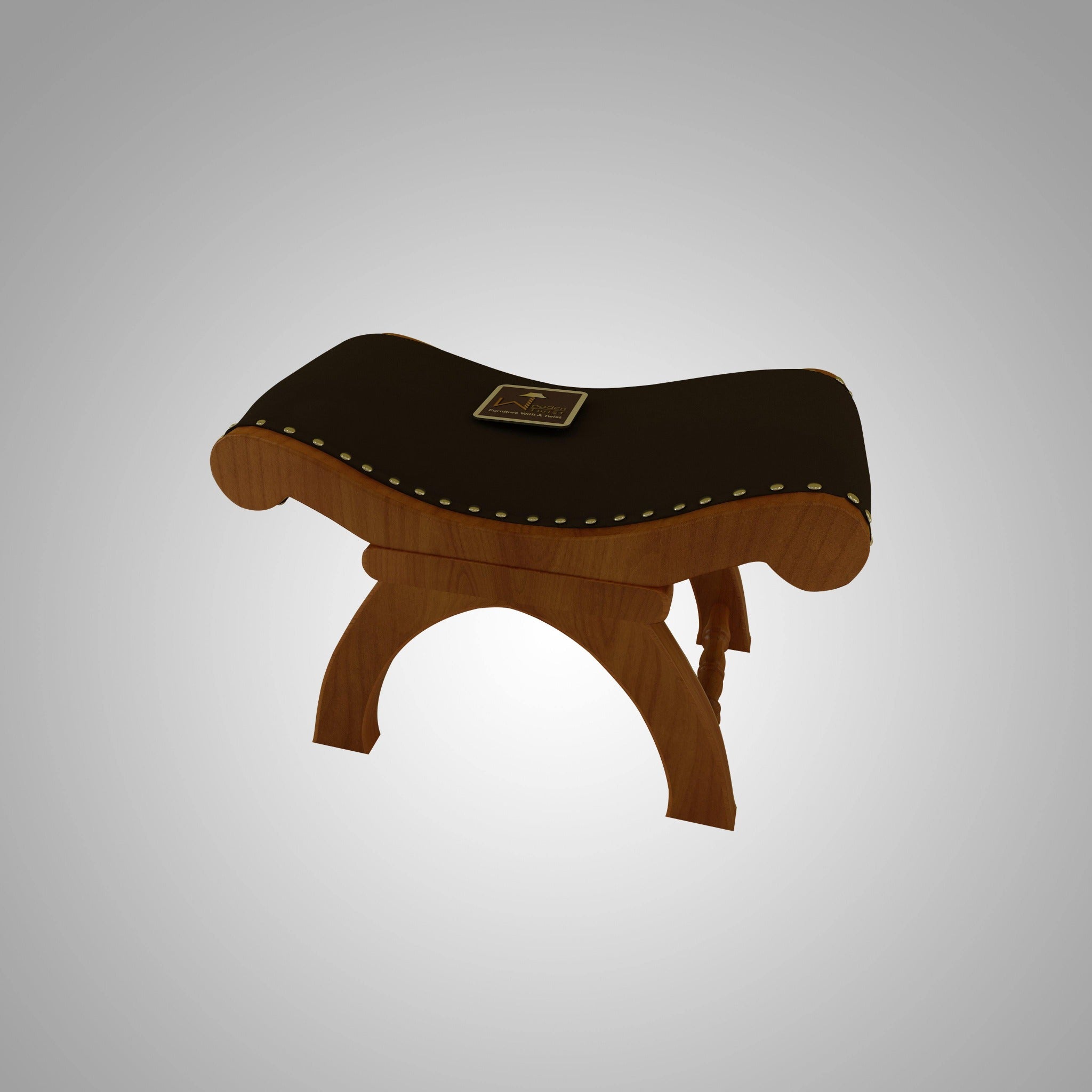 Wooden Stool Chair with Cushion - WoodenTwist