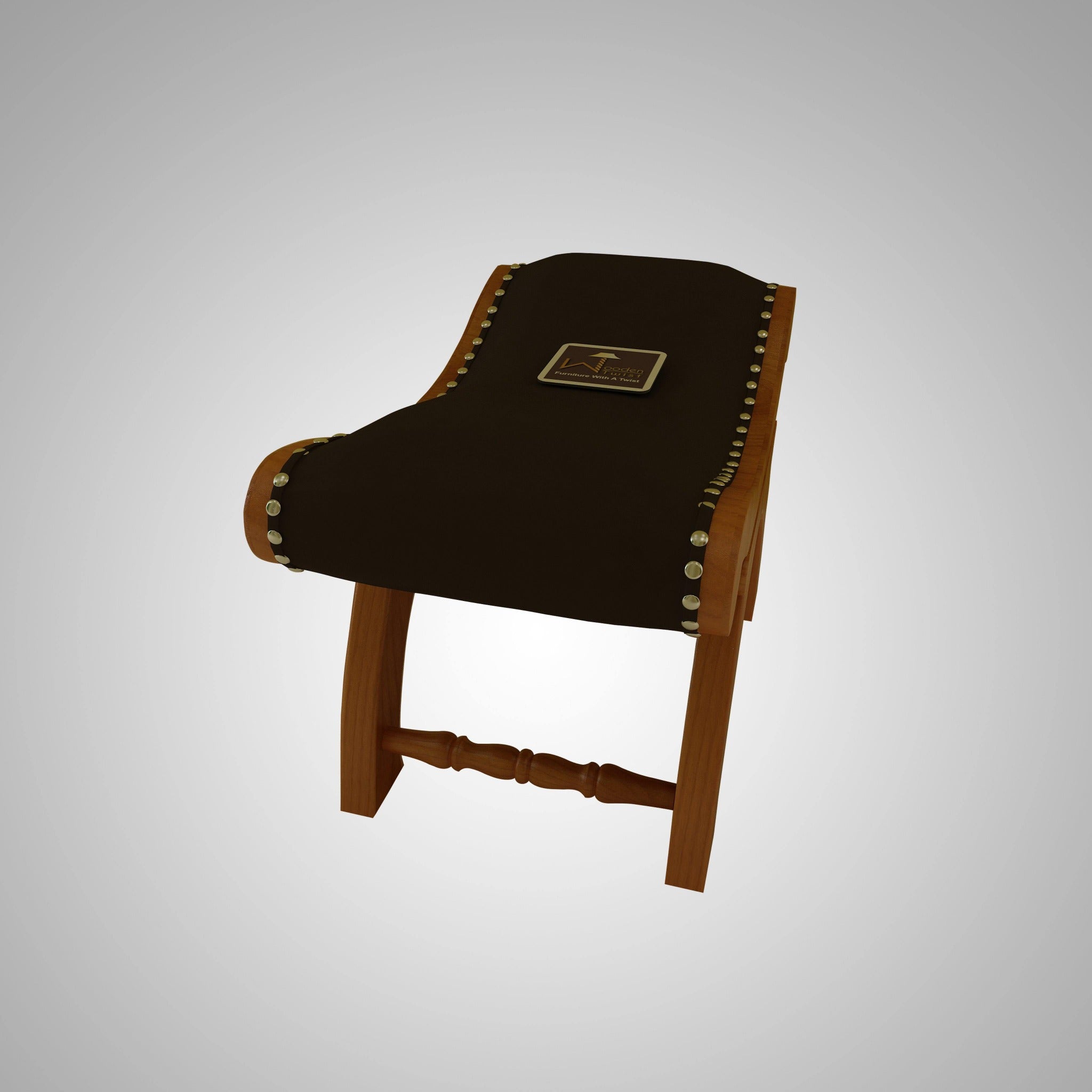 Wooden Stool Chair with Cushion - WoodenTwist