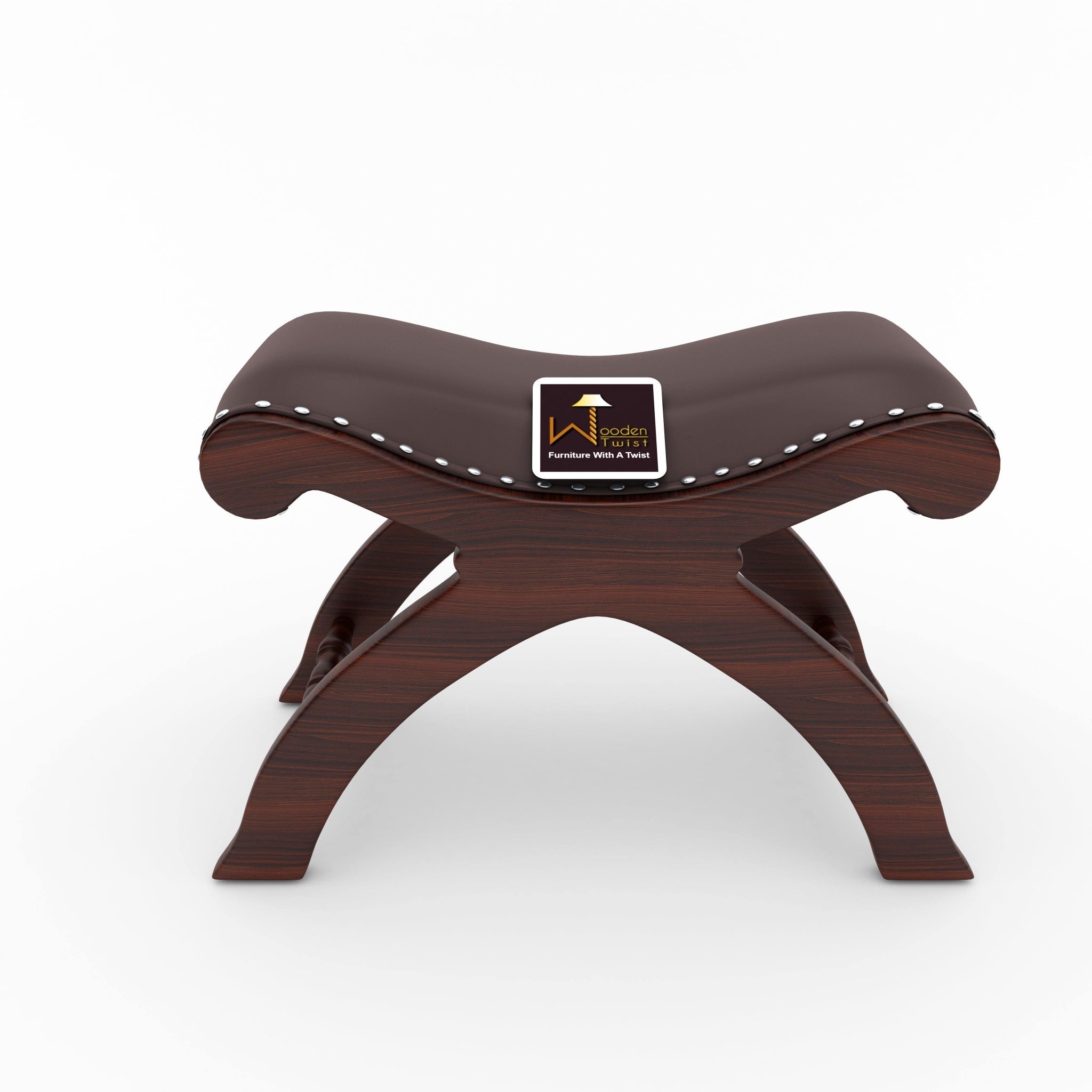 Wooden Stool Chair with Cushion - WoodenTwist