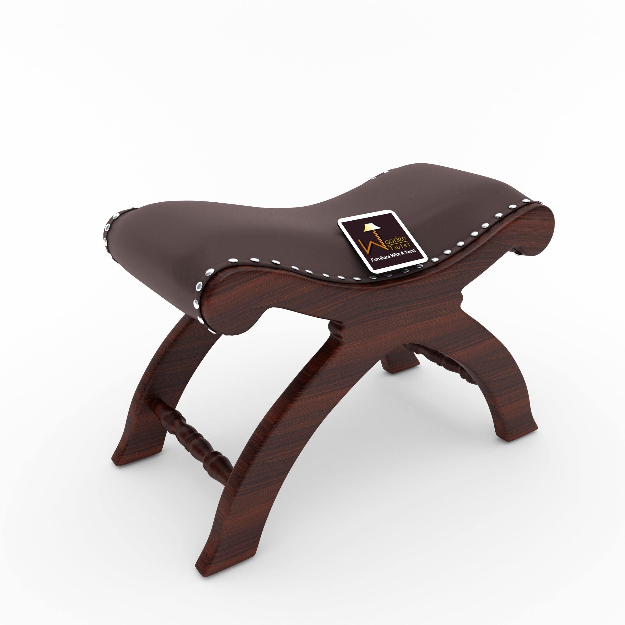 Wooden Stool Chair with Cushion - WoodenTwist