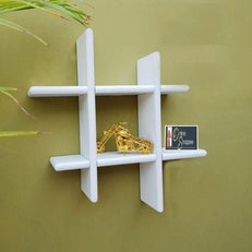 Criss Cross Floating Wall Shelf 38 x 10 x 38 cm wall unit