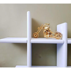 Criss Cross Floating Wall Shelf in a hallway