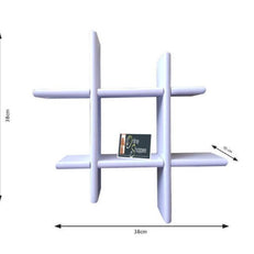 Criss Cross Floating Wall Shelf MDF wood construction detail