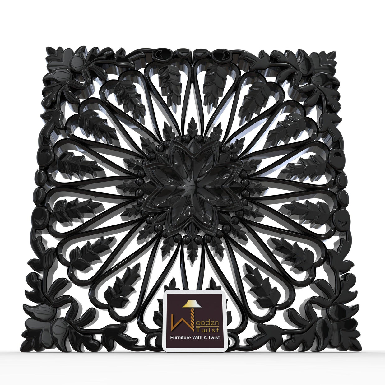 Chic Wood Hand Carved Wall Panel - WoodenTwist