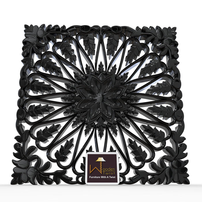 Chic Wood Hand Carved Wall Panel - WoodenTwist