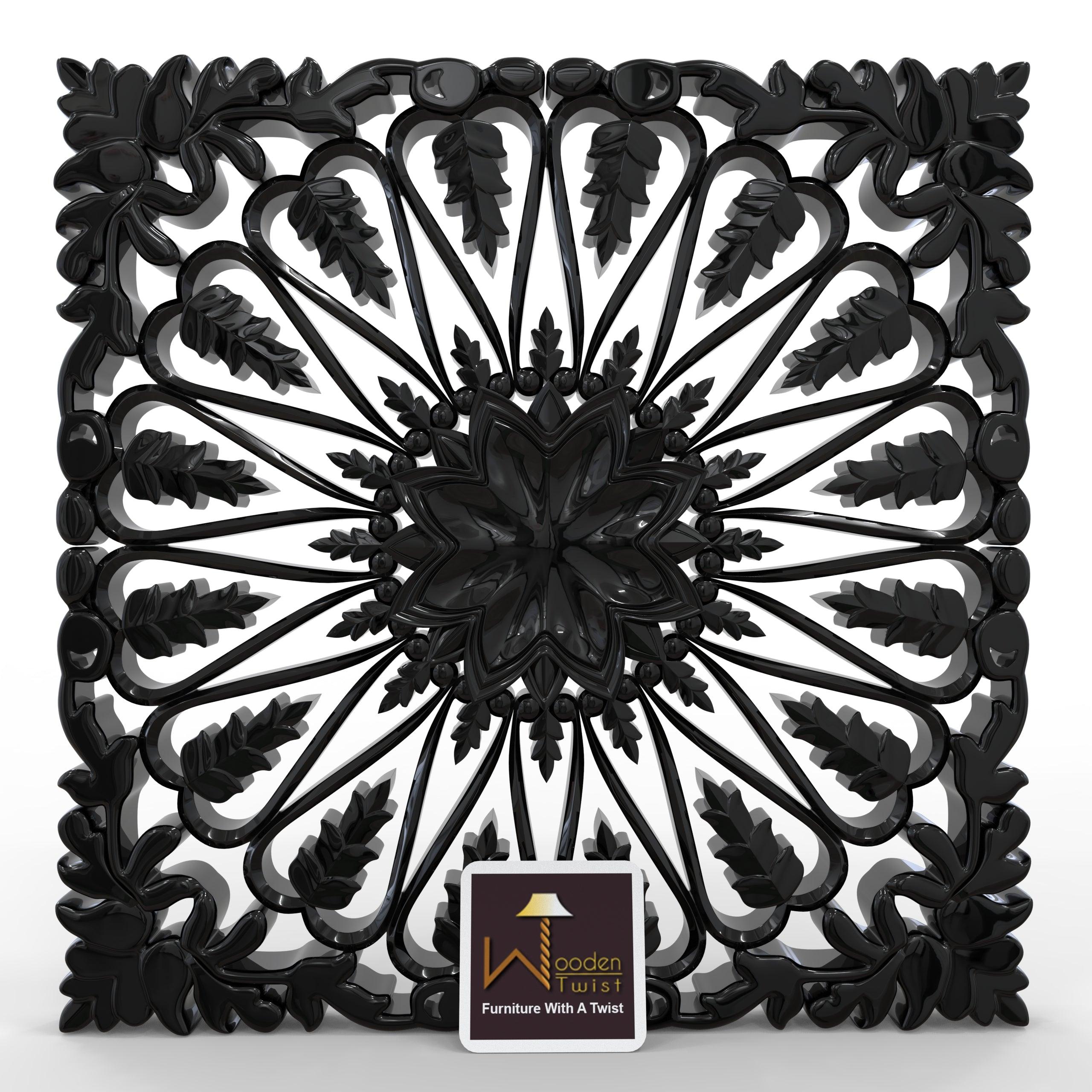 Chic Wood Hand Carved Wall Panel - WoodenTwist