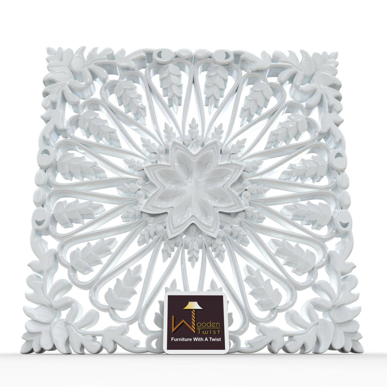 Chic Wood Hand Carved Wall Panel - WoodenTwist