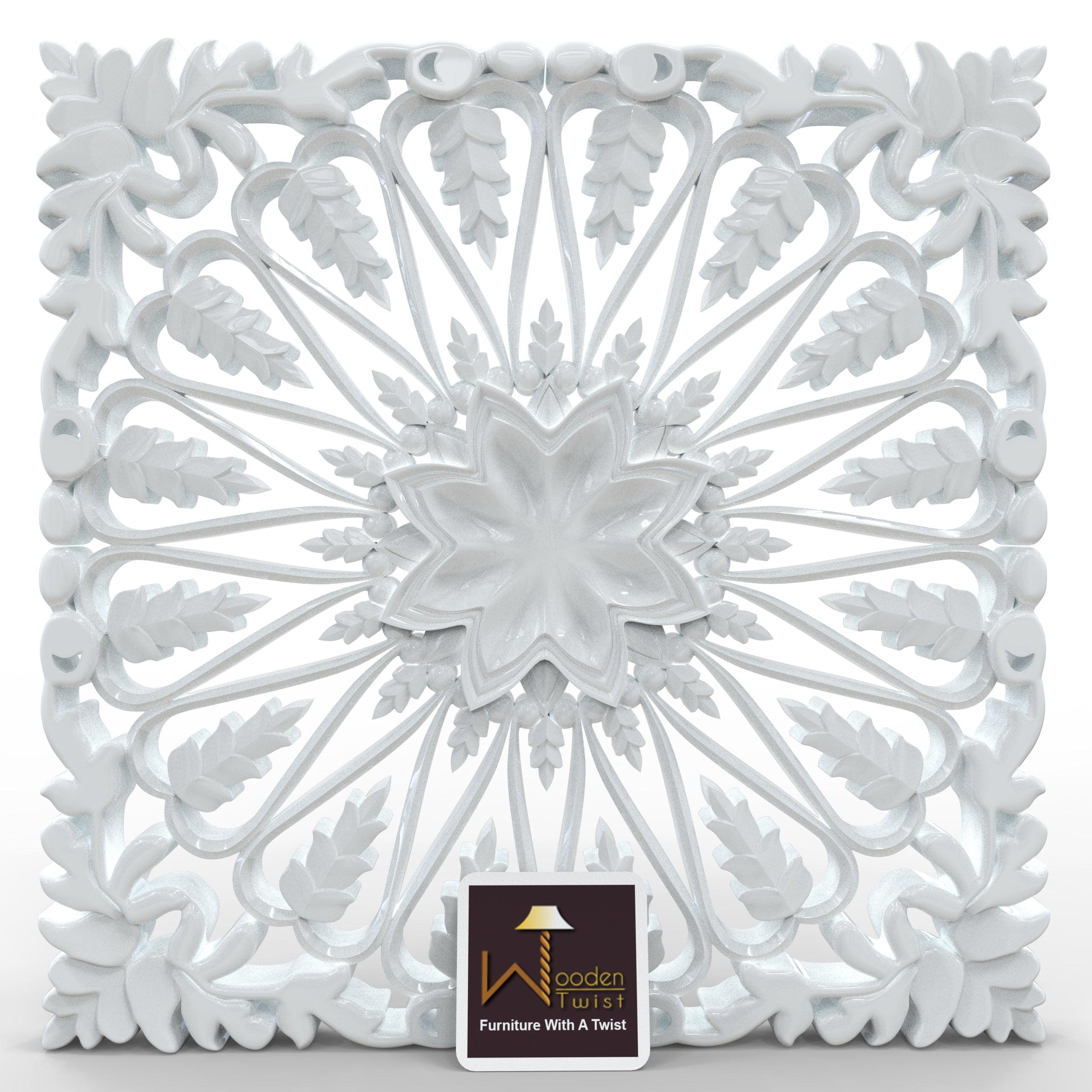 Chic Wood Hand Carved Wall Panel - WoodenTwist