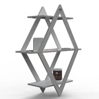 Rhombus Floating Wall Shelf for Living Room - close-up