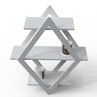 Rhombus Floating Wall Shelf for Living Room - angle view