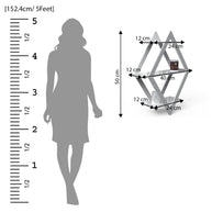 Rhombus Floating Wall Shelf for Living Room - dimensions diagram