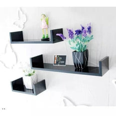 Wooden Handicraft Wall Decor Designer Wall Shelf Pack of 3 - WoodenTwist
