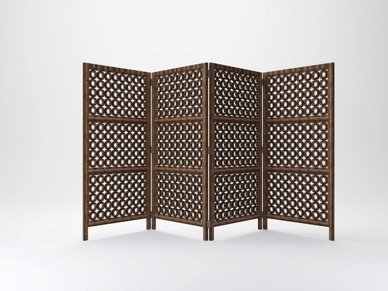 Pet Safety Gate Wooden Room Divider - solid wood panel detail