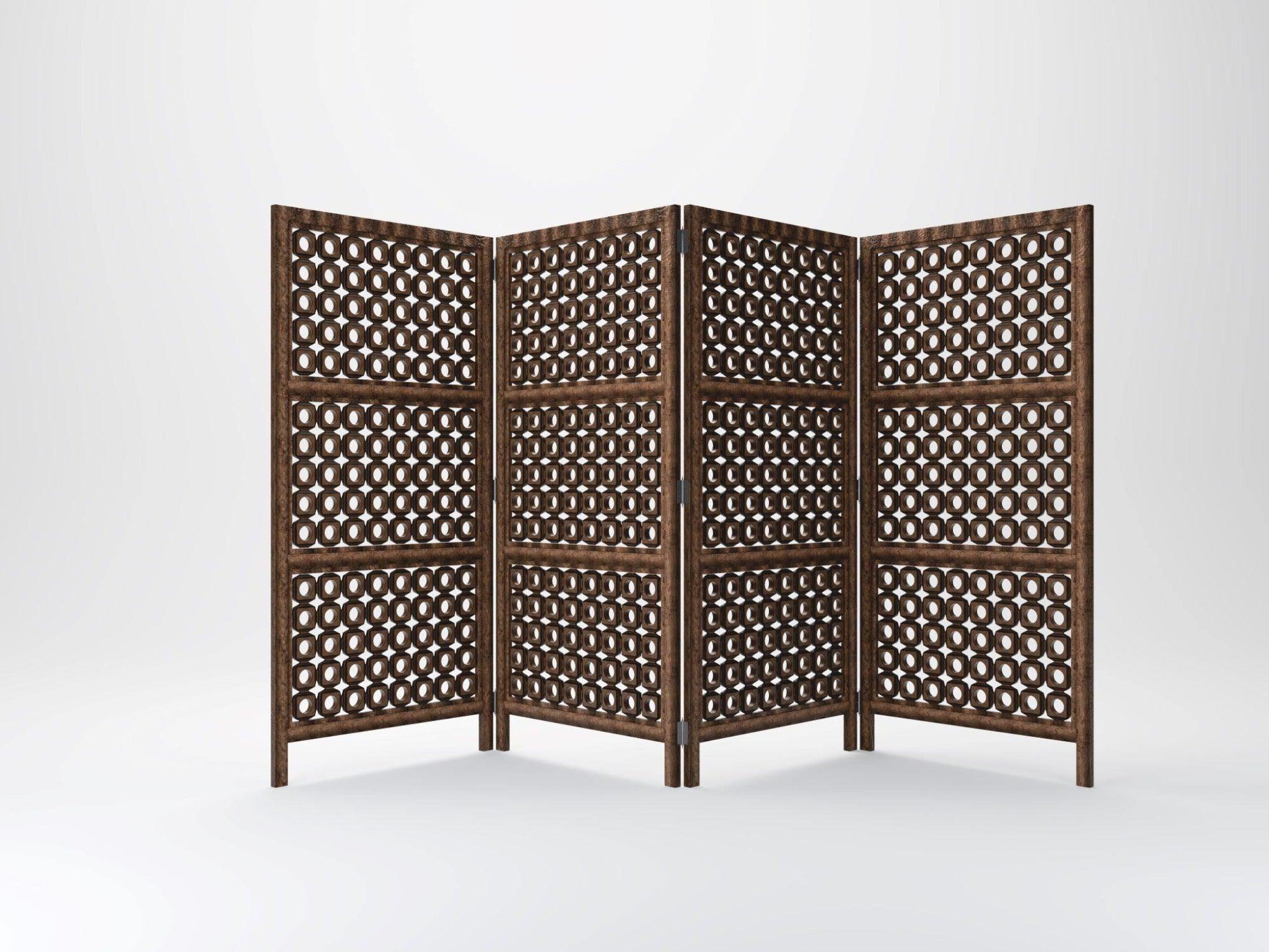 Pet Safety Gate Wooden Room Divider - solid wood panel detail