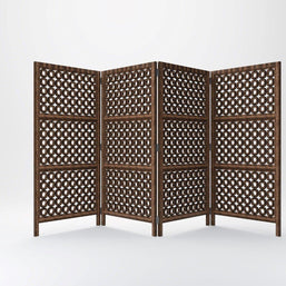 Pet Safety Gate Wooden Room Divider - solid wood panel detail
