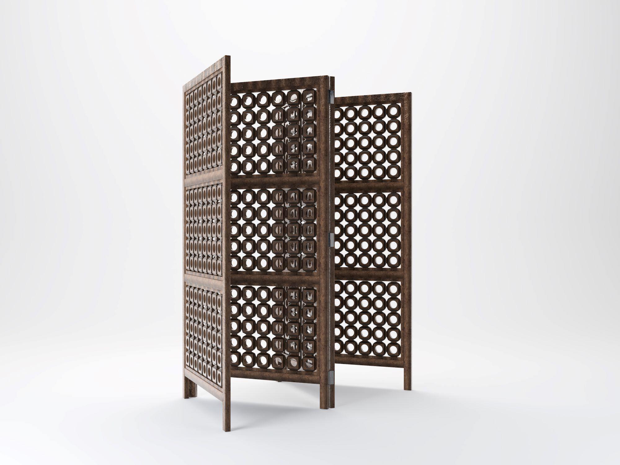 Pet Safety Gate Wooden Room Divider as decorative accent