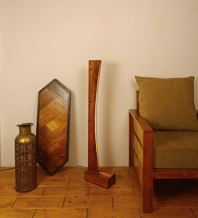 Arc LED Wooden Floor Lamp - WoodenTwist