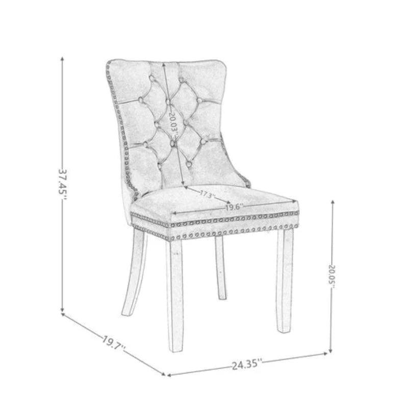 Modern Aymie Tufted Upholstered Chair (Set of 2) - WoodenTwist