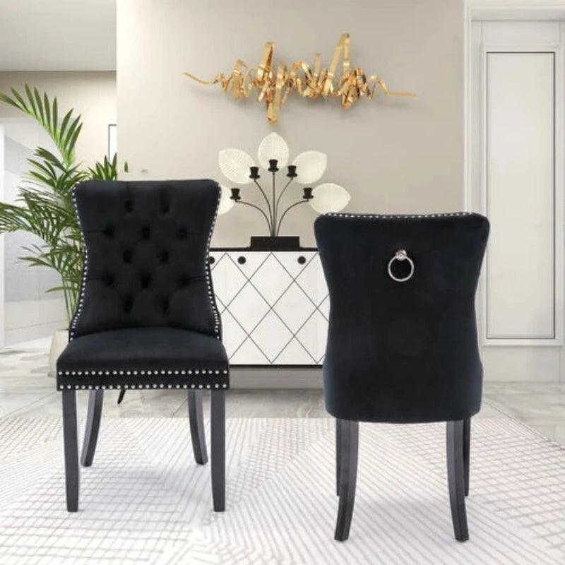 Modern Aymie Tufted Upholstered Chair (Set of 2) - WoodenTwist