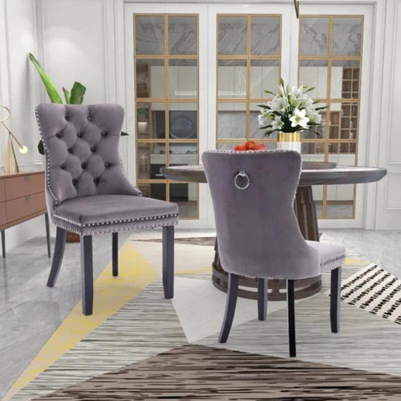 Modern Aymie Tufted Upholstered Chair (Set of 2) - WoodenTwist