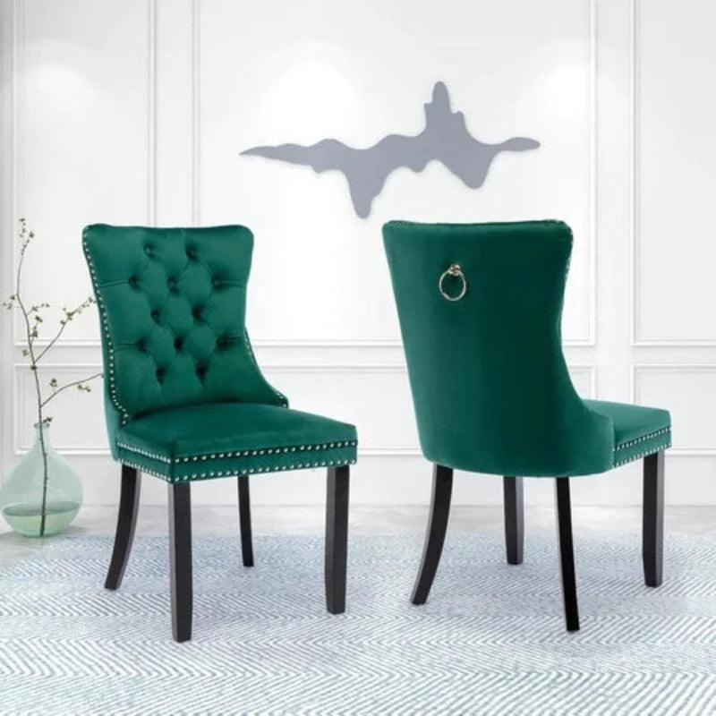 Modern Aymie Tufted Upholstered Chair (Set of 2) - WoodenTwist