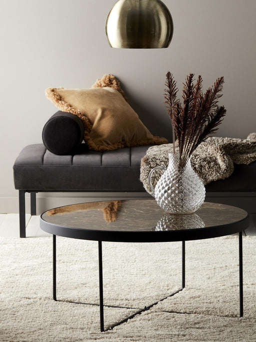 QUE COFFEE TABLE Black with Brown Finish - WoodenTwist