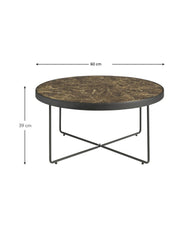 QUE COFFEE TABLE Black with Brown Finish - WoodenTwist