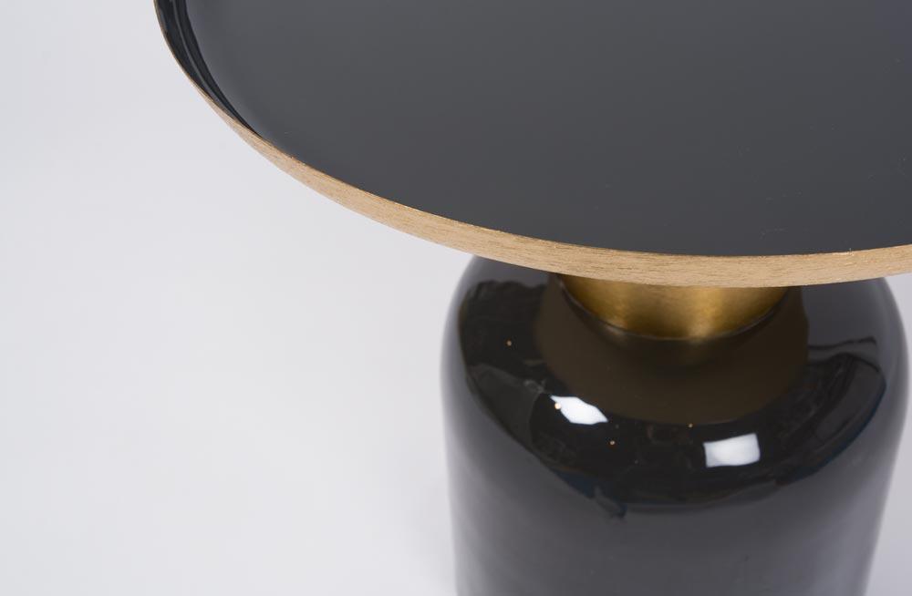 DICRA END TABLE WITH SHINY BLACK FINISH - WoodenTwist