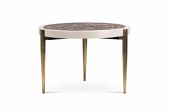 CISCA end table with brass and Brown finish - WoodenTwist