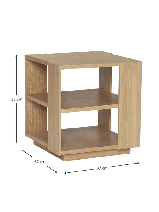Arrange end table with natural finish - WoodenTwist