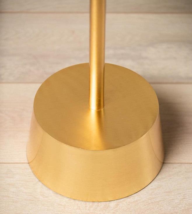 Breeza end table with gold and white top - WoodenTwist