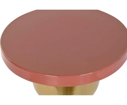 SHANKRA END TABLE WITH SHINY PINK/GOLD FINISH - WoodenTwist